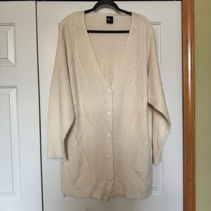 YOUR SIXTH SENSE C&A Lambswool and Angora Blend Cardigan Sweater